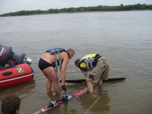 Первый выезд на водных лыжах