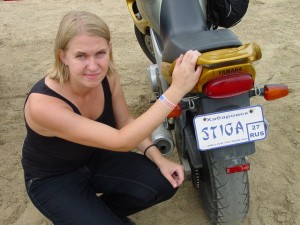STIGA со своим мотоциклом